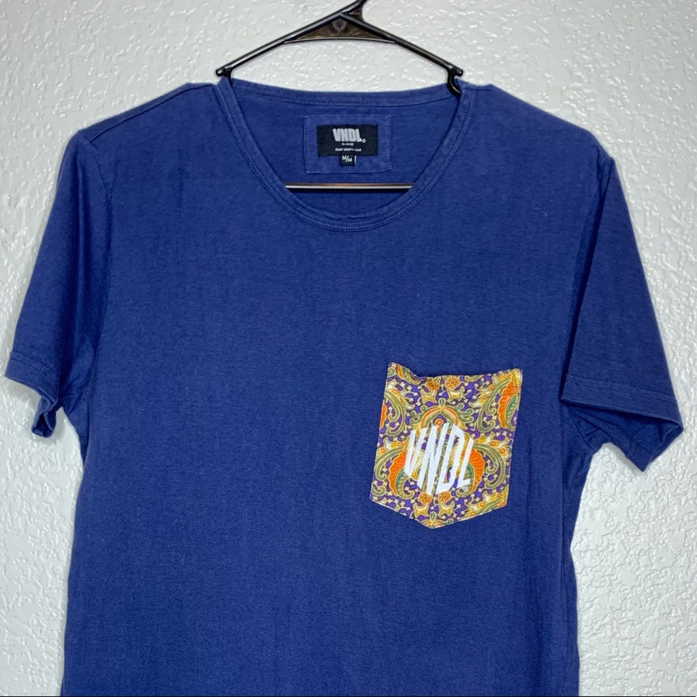 VNDL Tee Shirt w/ Pocket Blue